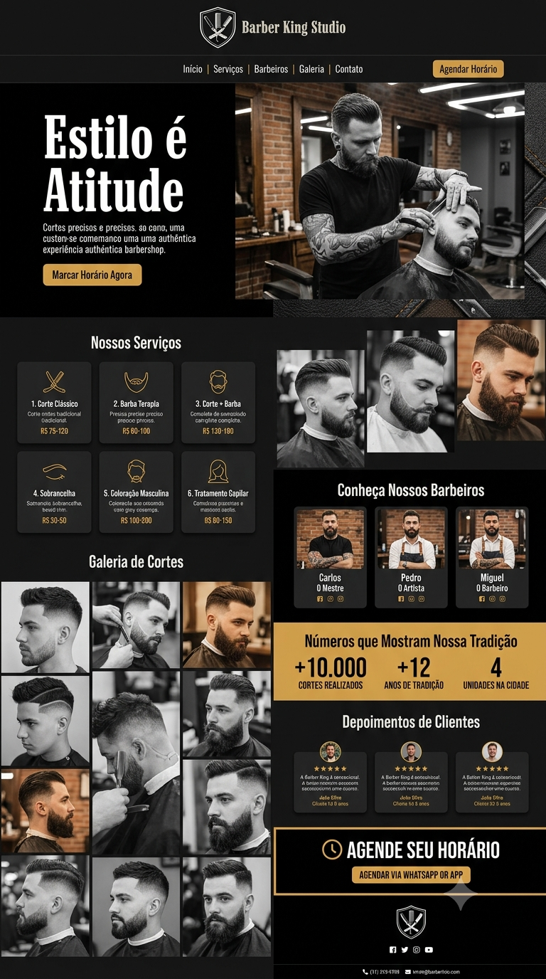 Landing page — Barber King Studio