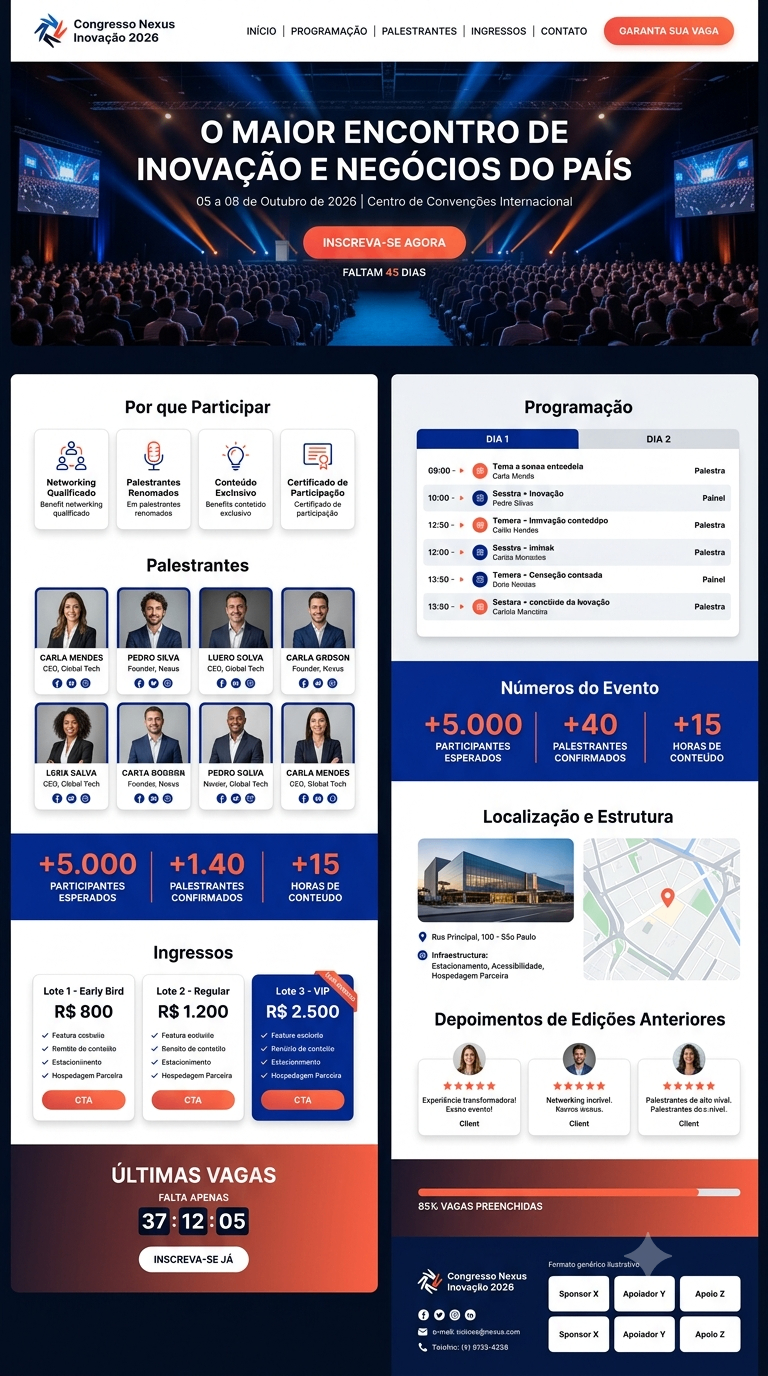 Landing page — Congresso Nexus