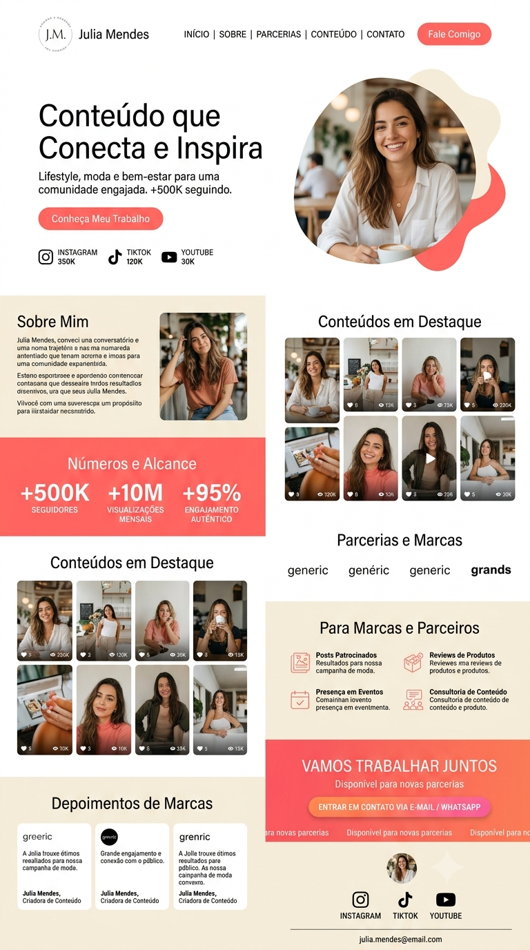 Landing page — Julia Mendes